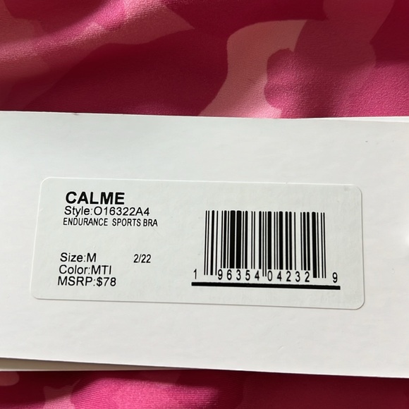 NWT Johnny Was calme pink floral sports bra size medium - Picture 3 of 3